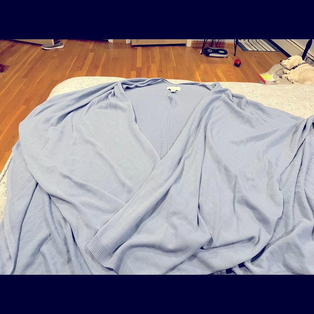 Light sky blue Plus size poncho size 2XL